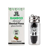 BOONBOO Dental Floss, Bamboo Charcoal Woven Thread, Coffee