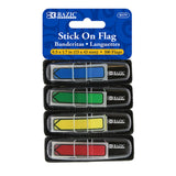 Bazic 25 Ct. 0.5 X 1.7 Neon Color Printed Arrow Flags W/ Dispenser (4/Pack) / Box Qty - 24