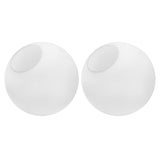 KoKo&Yukina 8 Inch 2 Pack Milk White Glass Globes Shade Frosted Replacement Glass Shades - 3.15 Fitter Opening - Lighting Fixtur
