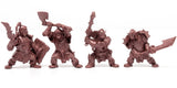 Fantasy Battles Creature Mini Action Figure Playset- Mountain Orcs Uruktag 2 Fantasy Figures - XL 1/32nd Scale DND 4 pcs Charac