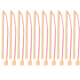10Pcs Wooden Fishing Poles for Kids - Wooden Fishing Rods with Hooks Educational Toy for Age of 3,4,5,6 Year Old Kids, Boys & Gi