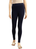 rangita Women Cotton Navy Blue Solid Ankle Length Legging, XL
