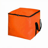 Ecomistiq Waterproof Cube Storage Bag MoistureResistant Heavy Duty Storage Bag Woven Material, Orange, 280L