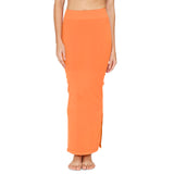 Zivame All Day Seamless Mermaid Saree Shapewear with Removable Drawcord for Women - Orange1