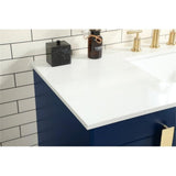 Elegant Decor Indoor Modern Under Sink Bathroom Fixtures Storage Organizer Cabinet 60 Inch Single Bathroom Vanity - Grey
