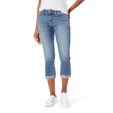 Signature by Levi Strauss & Co. Gold Womens MidRise Slim Fit Capris (Standard and Plus), Blue IceWaterless, 12