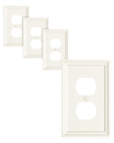 TREEWELL 4-Pack Duplex Outlet Cover, Natural Bamboo Fiber Switch Plates and Outlet Covers, Light Almond Decorative Wall Plates f