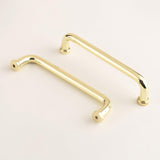 funifiti 5 Pack Handles for Kitchen Bathroom Cabinets and Drawers Golden 5 Inch Hole Center to Center Modern Cupboard Door Decor
