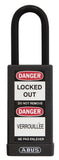 ABUS 74LB/40 KA Safety Lockout Non-Conductive Keyed Alike Padlock with 3-Inch Body and 1-1/2-Inch Shackle, Black