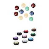 Calandis 30 Pcs Flatbck Resin Embellishment 12Mm+10 Pcs Half Round Natural Stone 8Mm | Other Scrapbook Embellishments | Scrapboo