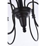 Living District Indoor Modern Home Decorative Bright Ceiling Flynx 6 Lights Pendant In Black