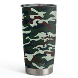 SANDJEST Camo Tumbler 20oz Stainless Steel Double Wall Insulated, Travel Coffee Cup Camouflage Gifts for Men Women, Hunting Love