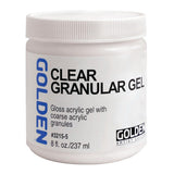 Clear Granular Gel by GOLDEN, 8 fl. oz. Jar, Professional Acrylic Gel Medium, Transparent