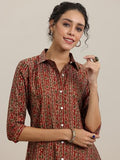 Libas Women'S Silk Blend Ethnic Motifs Regular Kurti (29612 Rust Rust Xl