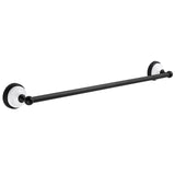 Design House 559237 Savannah Towel Bar for Bathroom, Matte Black and White, 24-Inch