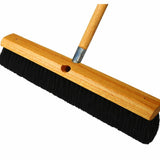 Bon Tool 84787 Floor Broom 3inch Horsehair Bristles 24inch 60inch Wd Hdl , Brown