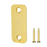 Siwil Door Edge Hole Filler Plate 1 x 2-1/4 , Gold Deadbolt Cover Plate, Round Corner, Stainless Steel - 1 Pack