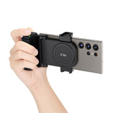 KIWIFOTOS Travel Phone Camera Grip Smartphones Camera Handle with Remote Control & Cold Shoe Mount for iPhone 17 16 15 14 Pro Ma