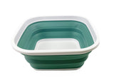 SAMMART 5.5L (1.4 Gallons) Collapsible Tub Foldable Dish Tub Portable Washing Basin Space Saving Plastic Washtub (White/Pa