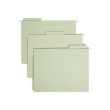 Smead 64082 FasTab Hanging File Folders 1/3 Tab Letter Moss Green 20/Box