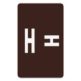 Smead AlphaZ ACCS ColorCoded Alphabetic Label, H, Brown, 100 Labels per Pack (67178)