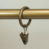 CALANDIS 12 Pieces Metal Curtains Drapery Rings with Clips Bronze 32mm