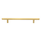 GlideRite Hardware 7 Center Solid Handle Bar Pull 10 Long, Satin Gold, 5004-178