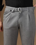Toplot Men'S Regular Casual Pants (Belt-Trouser-5173-Silver-36) Light Grey,Light Grey,36,B0CXM7GP2X