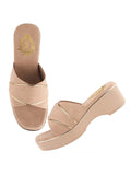 Shoetopia Women'S Kitten Heel Sandal,Beige,4,B0DCSDX1R5