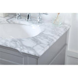 Elegant Decor Wesley 60 Steel And Solid Wood Double Bathroom Vanity Set In Gray
