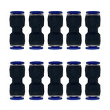 zjxed 5mm OD x 5mm OD Pneumatic quick Connector Push to Connect fittings Straight pneumatic push to connect fitting (Pack of 10)