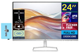 HP Series 5 524sa Monitor with Speakers (Replaces M24fwa) 24 100Hz IPS FHD 99% sRGB 300 Nits Display, Adjustable Tilt, Flicker-F