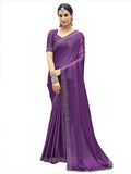 Satrani Womens Silk Saree (3431S284N_Dark Purple)
