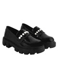 Shoetopia Girls L-Solid Black Dress Shoe - 5 Uk (Girls-L-Solid-Black),Black,5,B0CQK6CLDM
