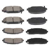ECCPP D1589-8800 D1596-8811 Front & Rear Semi Metallic Disc Brake Pad Set Fit For Chrysler Town & Country 2012-2016,For Dodge Gr