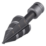Lichamp Unibit Step Drill Bit, Genuine HSS M2 Impact Wrench Stepper Bit, 19 Sizes from 3/16 to 1-3/8, Dual Straight Grooved with