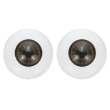 PATIKIL 24mm Doll Eyes, 2 Pcs Realistic Acrylic Eyes Plastic Half Eyeballs for Dolls Masks Halloween Props Art Craft, Yellow Bro