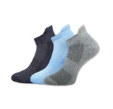 R.Kant Pairs Bamboo Fibre Ankle Socks Pack Of 3 | Grey, Sky Blue, Black | Unisex | Soft & Breathable | Odour Resistant & AntiBa