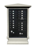 QualArc Estateview Stucco Cbu Mailbox Center, Short Pedestal (Column Only) in Slate Gray Color