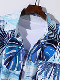 LERIYA FASHION Regular Fit Shirt for Men || Rayon Tropical Printed Shirts for Men || Summer Wear Shirt for Men || Perfect for Outing || Vacation Wear Shirt for Boys || Gift for Men (Small Blue),Blue