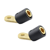 WeldingCity 2pk TwistLock Insulated Female Terminal Adapter Threaded Stud to Tweco/Lenco for Miller Lincoln ESAB Welders (Pack
