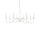 Living District Rohan 8-Light Mid-Century Metal Pendant In Matte Black