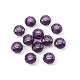 KISSITTY 100Pcs Indigo Glass Faceted European Beads Bulk Crystal Rondelle Large Hole Loose Spacer Beads Slide Charms No Metal Co