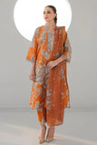 Gosriki Women'S Rayon Viscose Printed Straight Kurta With Pant & Dupatta (Zena Orange-Gs_Xl_Orange_X-Large),Orange,,B0DWFJ16X6