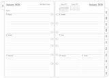 newestor 2025-2026 Planner Refill for Mini Binder, Weekly & Monthly, July 2025 - June 2026, 5-1/2 x 8-1/2, Desk Size 4, 7 Holes