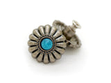 CRAFTMEMORE 2pcs 11/16 Flower Navajo Conchos with Synthetic Turquoise Screw Back Studs Wallet Bracelet Embellishment CHS04 (Ant