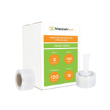 PSBM Mini Stretch Wrap with Handle, 18 Pack, 3 Inch x 700 Feet, 120 Gauge, Clear, Small Plastic Cling Film for Pallets Moving St
