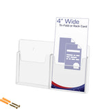 Marketing Holders Hanging Brochure Holder for 4 Wide Trifolds and Rack Cards in Professional Offices and Corporate Lobbies Clea