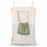 Meubels Hanging Cotton Laundry Bag With Bottom Zipper | Wall & Door Hanging Laundry Hamper | Reusable Washable Laundry Storage B