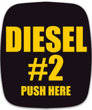 Diesel #2 Push Here Sticker (Fuel Pumps Gas Stations Cetane Rating Number 2 (2x2.5 Inches)